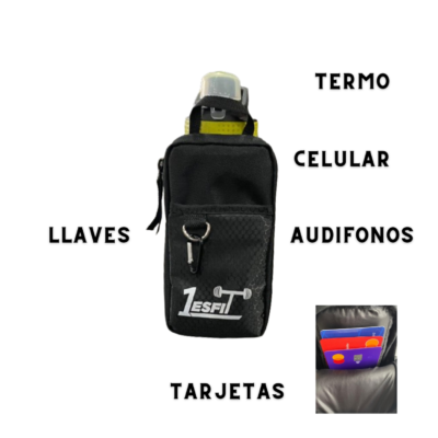 MALETIN PORTA CELULAR Y BOTELLA AGUA GYM