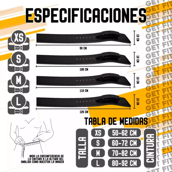 Cinturon Cuero Gym Powerlifting Hebilla - Imagen 9