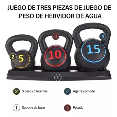 Kit X3 Pesas Rusas 25lb Mancuerna Gym